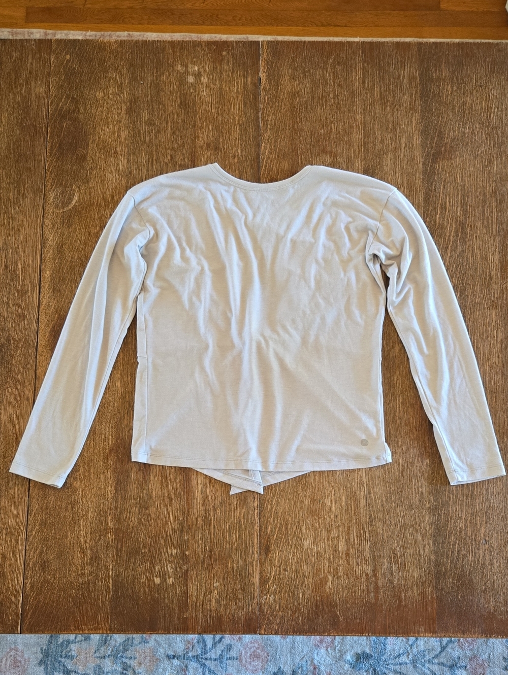 Apana Light Gray Long Sleeve Top, Size S